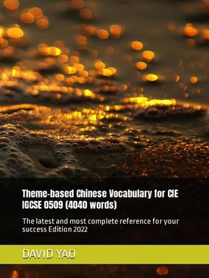 cover image of Theme-based Chinese Vocabulary for CIE IGCSE 0509